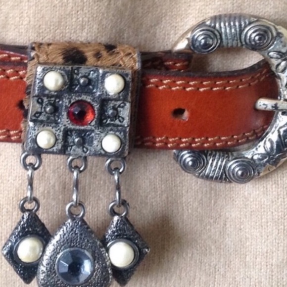 Leather belt, vintage - Picture 2 of 3